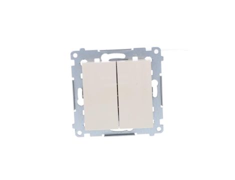 Simon 54 Przycisk podwójny zwierny, szybkozłącza, kremowy 2Z DP2.01/41