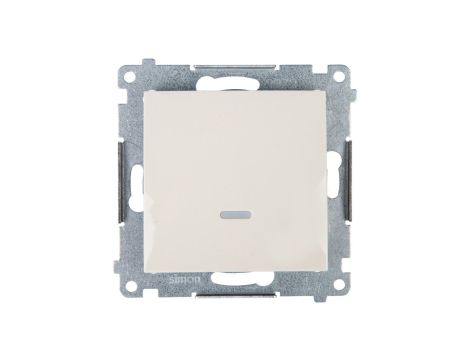 Simon 54 Przycisk pojedynczy, szybkozłącza, kremowy DP1L.01/41