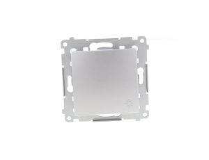 Simon 54 Przycisk /światło/, szybkozłącza, srebrny mat DS1.01/43