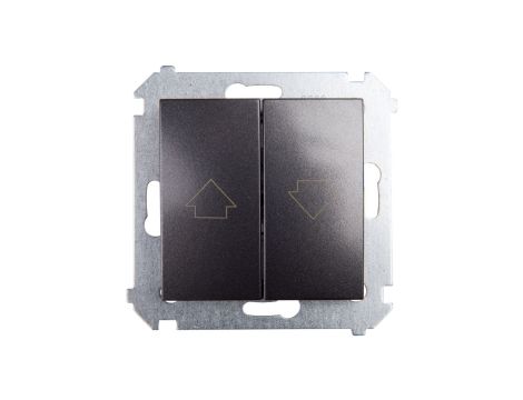 Simon 54 Przycisk żaluzjowy z blokadą elektryczną antracyt DZP1W.01/48