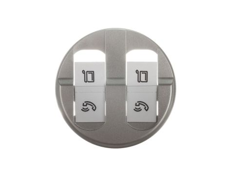 CELIANE Plakietka gniazda podwójnego RJ45 tytan 068552