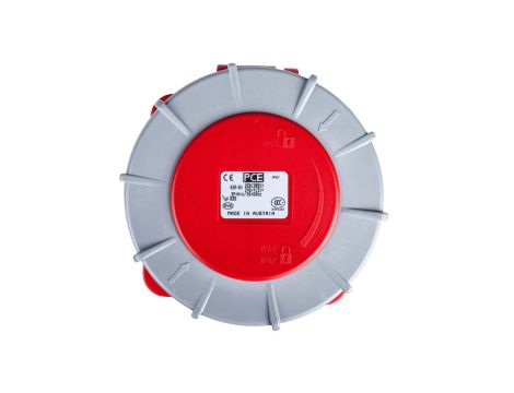 Gniazdo tablicowe 63A 5P 400V /100x100/ czerwone IP67 POWET TWIST 335-6
