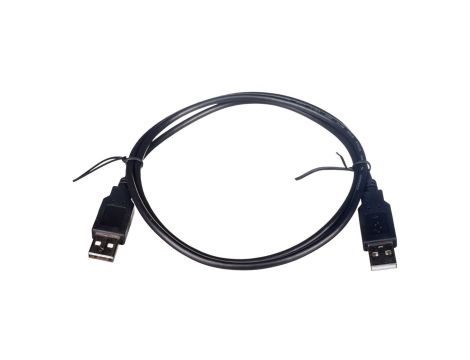 Kabel połączeniowy USB 2.0 Typ USB A/USB A, M/M czarny 1m AK-300100-010-S