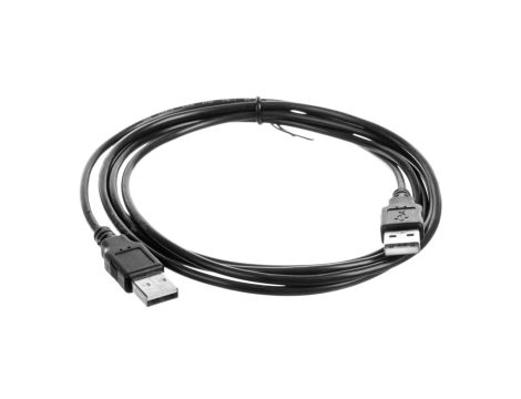 Kabel połączeniowy USB 2.0 Typ USB A/USB A, M/M czarny 1,8m AK-300100-018-S