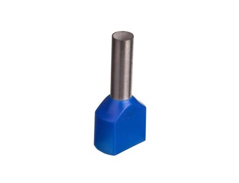 Końcówka tulejkowa izolowana TID 2x2,5mm2/10mm niebieska cynowana TID2x2,5L10 /100szt./
