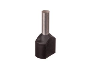 Końcówka tulejkowa izolowana TID 2x1,5mm2/8mm czarna cynowana TID2x1,5L8 /100szt./