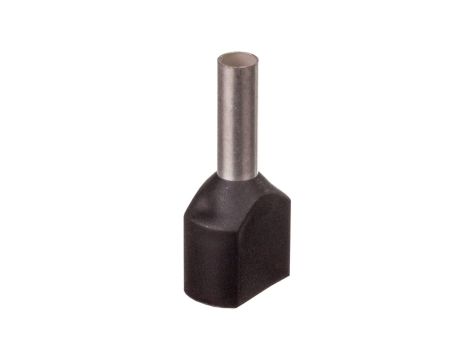 Końcówka tulejkowa izolowana TID 2x1,5mm2/8mm czarna cynowana TID2x1,5L8 /100szt./