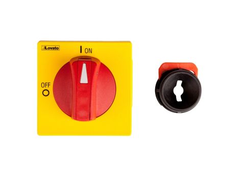 Napęd drzwiowy czerwono-żółty z blokadą GAX63