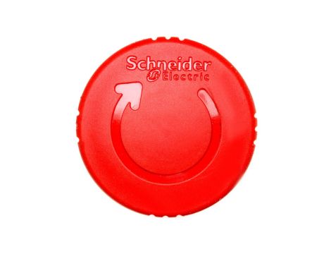 Napęd przycisku bezpieczeństwa czerwony przez obrót bez podświetlenia ZB4BS844