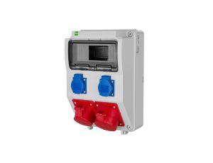Rozdzielnica budowlana RS-9 9- mod. 2x2P+Z, 16A/5P, 32A/5P, IP44 bez zabezpieczeń 6223-00