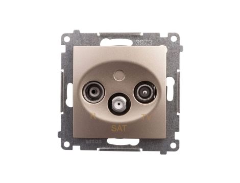 Simon 54 Gniazdo antenowe RD/TV/SAT końcowe złoty mat DASK.01/44