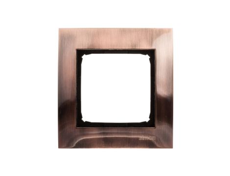 Simon 54 Premium Ramka pojedyncza metalowa miedź rustykalna DR1/36
