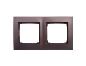 Simon 54 Premium Ramka podwójna brąz mat DR2/46