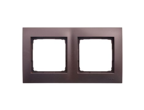 Simon 54 Premium Ramka podwójna brąz mat DR2/46