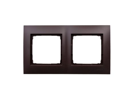 Simon 54 Premium Ramka podwójna brąz mat /do karton-gips/ DRK2/46
