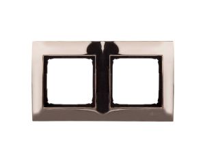 Simon 54 Premium Ramka podwójna metalowa złoto DR2/66