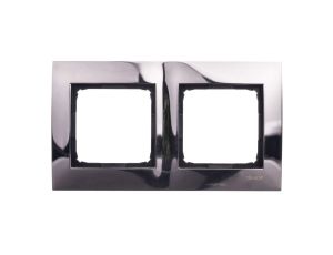 Simon 54 Premium Ramka podwójna metalowa ciemna stal DR2/67