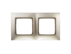 Simon 54 Premium Ramka podwójna złoty mat DR2/44