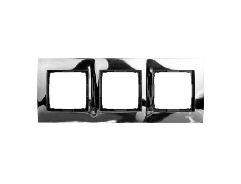 Simon 54 Premium Ramka potrójna metalowa ciemna stal DR3/67
