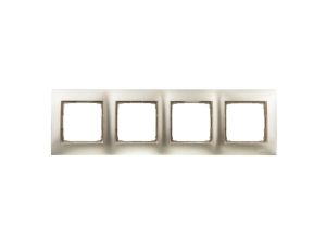 Simon 54 Premium Ramka poczwórna złoty mat DR4/44