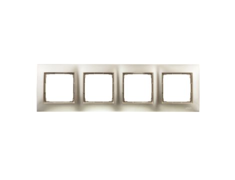 Simon 54 Premium Ramka poczwórna złoty mat DR4/44