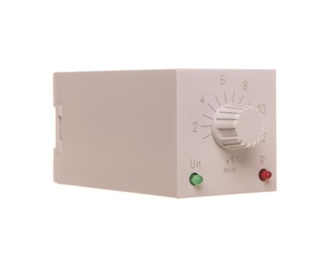 Przekaźnik czasowy 2P 5A 1-12min 24-48V AC/DC opóźnione załączenie RTX-132 24/48 12 MIN