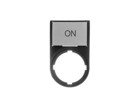 Tabliczka opisowa ON 50x30mm czarna 22mm prostokątna M22S-ST-GB6 216496