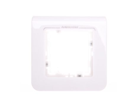 MOSAIC Ramka pojedyncza /2moduły/ antybakteryjna biała 078880