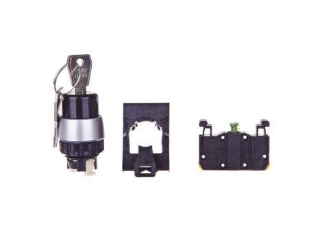 Przełącznik 3 położeniowy klucz 22mm czarny 1Z bez samopowrotu ST22-SAAA-10.