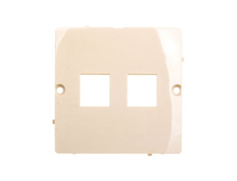 Simon Basic Pokrywa gniazda teleinformatycznego podwójnego 2xRJ Keystone płaska beżowa BMGK1P/12