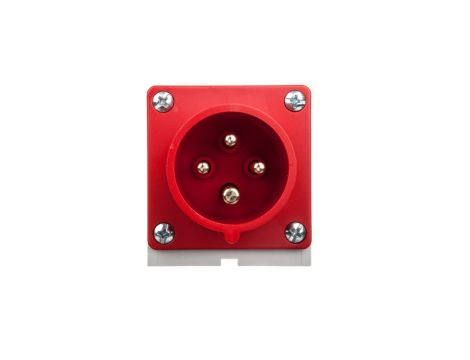 Wtyczka odbiornikowa 16A 4P 400V czerwona IP44 514-6