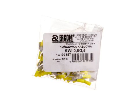 Końcówka widełkowa izolowana KWI 0,5/3,5 E09KO-02030100401 /100szt./