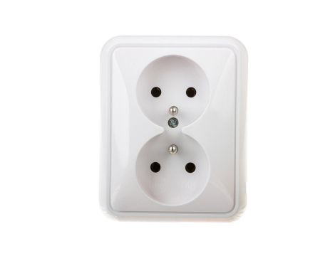 COSMO Gniazdo podwójne z/u białe 300436
