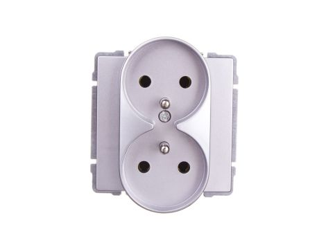 KOS66 Gniazdo podwójne z/u aluminium 664049
