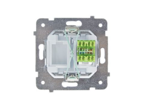 KARO Gniazdo komputerowe pojedyncze RJ45 kat.5e MMC srebrny perłowy GPK-1S/K/m/43