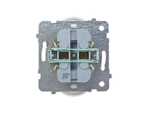 KARO Gniazdo podwójne b/u ecru perłowy GP-2SR/m/42