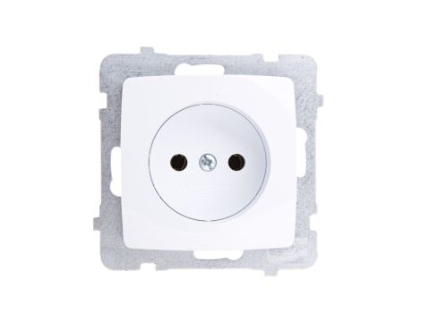 KARO Gniazdo pojedyncze b/u białe GP-1S/m/00