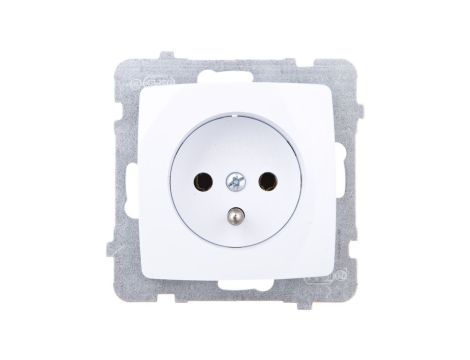 KARO Gniazdo pojedyncze z/u białe GP-1SZ/m/00