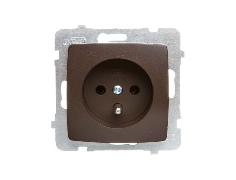 KARO Gniazdo pojedyncze z/u czekoladowy metalik GP-1SZ/m/40