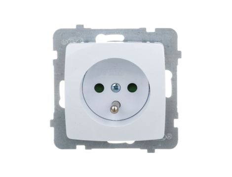 KARO Gniazdo pojedyncze z/u z przesłonami biały GP-1SZP/m/00