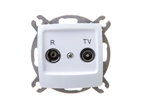 KARO Gniazdo antenowe RTV końcowe 2,5-3dB białe GPA-SK/m/00