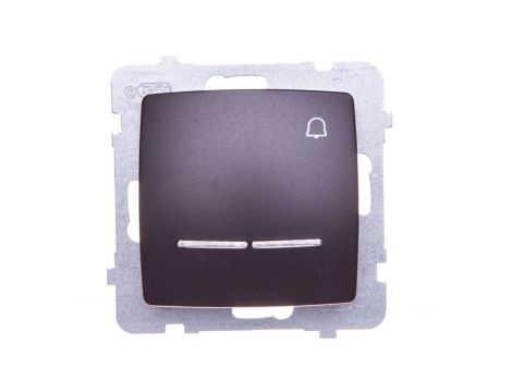 KARO Przycisk /dzwonek/ z podświetleniem czekoladowy metalik ŁP-6SS/m/40