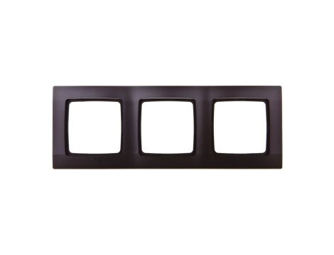 KARO Ramka potrójna czekoladowy metalik R-3S/40