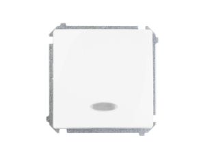 Simon Basic Przycisk pojedynczy zwierny z podświetleniem, szybkozłącza, biały BMP1L.01/11