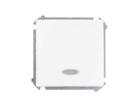 Simon Basic Przycisk pojedynczy zwierny z podświetleniem, szybkozłącza, biały BMP1L.01/11