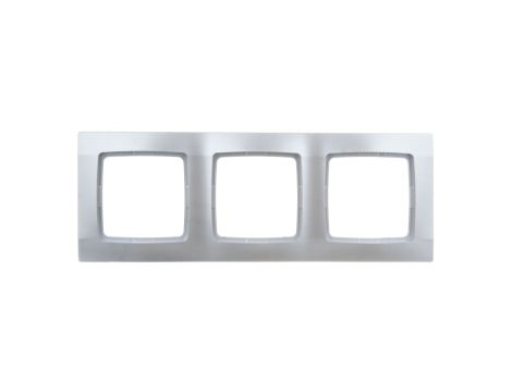 KARO Ramka potrójna srebrny perłowy R-3S/43