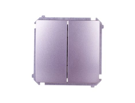 Simon Basic Przycisk podwójny zwierny, szybkozłącza, stal inox BMP2.01/21