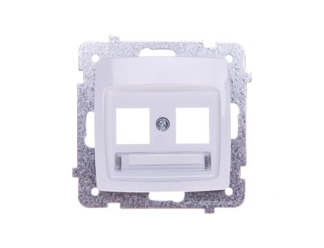 KARO Obudowa gniazda komputerowego podwójnego biały GPK-2S/p/00