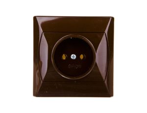 AKCENT Gniazdo pojedyncze b/u brązowe GP-1A/24