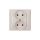 AKCENT Gniazdo podwójne b/u beżowe GP-2A/01